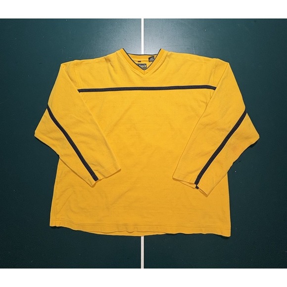 Vintage Point Zero Crewneck Sweatshirt Large Striped Surfwear Skate Thermal Y2K - Picture 1 of 9